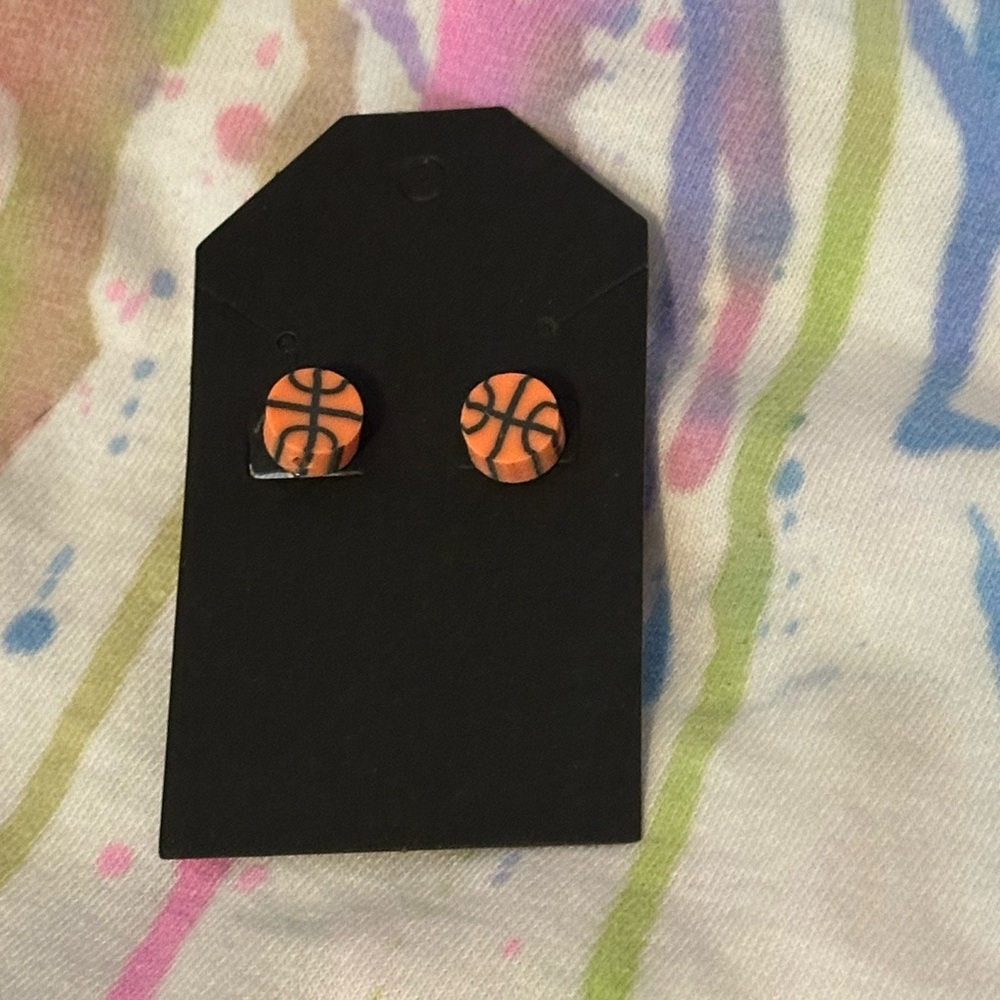 Basketball Stud Earrings